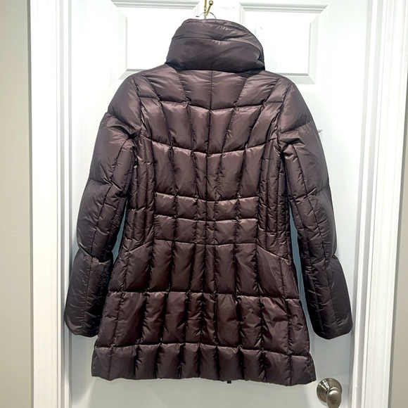 MeCo Goose Down Jacket Coat Women’s chocolate brown long length - Picture 12 of 12
